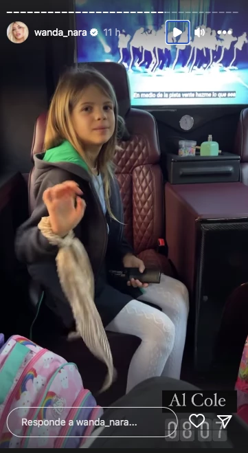 Así es la lujosa van en la que Wanda Nara lleva a sus hijos al colegio
