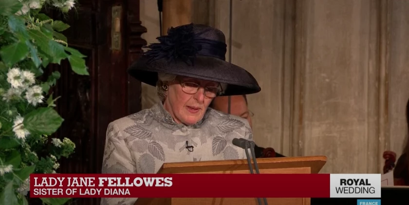 Jane Fellowes, la tía del príncipe Harry que reemplazó Lady Di el día de su boda con Meghan
