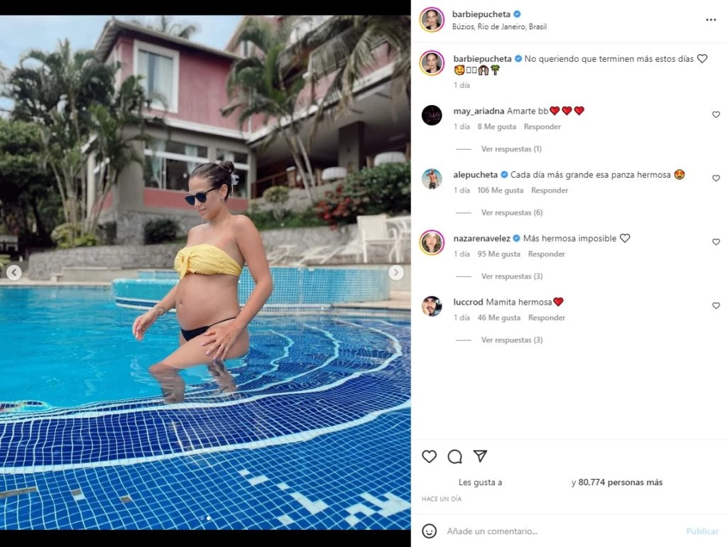 El tierno posteo de Barbie Vélez en Brasil