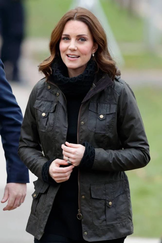 Kate Middleton y su campera Barbour. Foto: Pinterest.