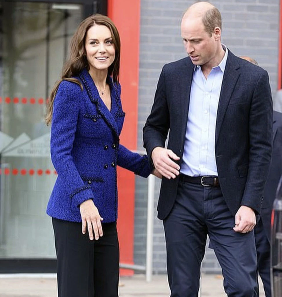 Kate Middleton y el príncipe William en Londres. Foto: @katemiddleton_fashion.