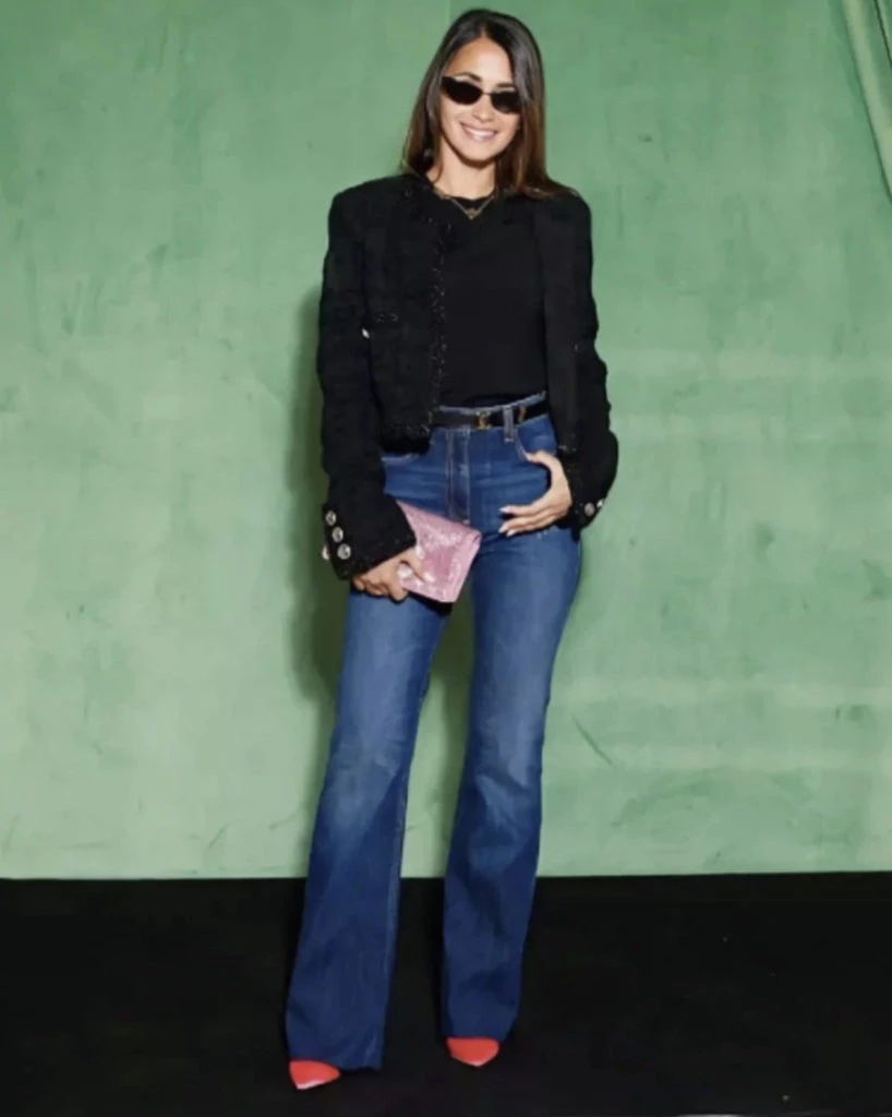 El look de Antonela Roccuzzo en el evento de Roger Vivier. Foto: Instagram.