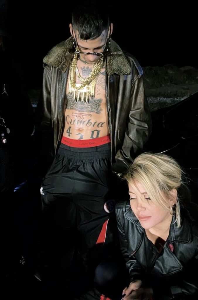 Wanda y L-Gante juntos en su nuevo video. Foto: Instagram.