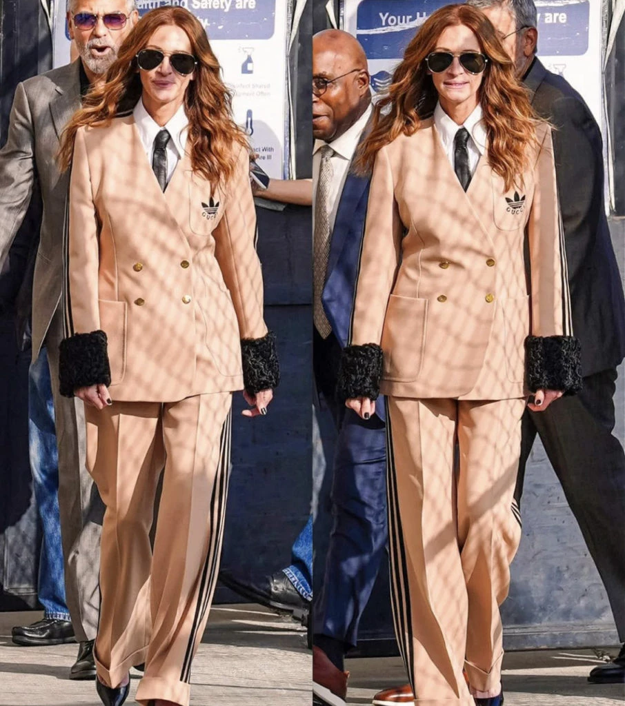 George Clooney y Julia Roberts llegando a los estudios para ser entrevistados por Jimmy Kimmel. Foto: Instagram.