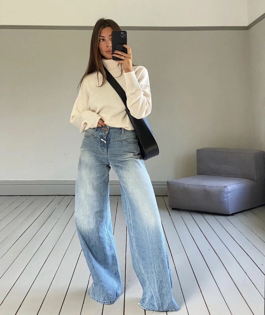 Jeans acampanados, Foto: Instagram. 