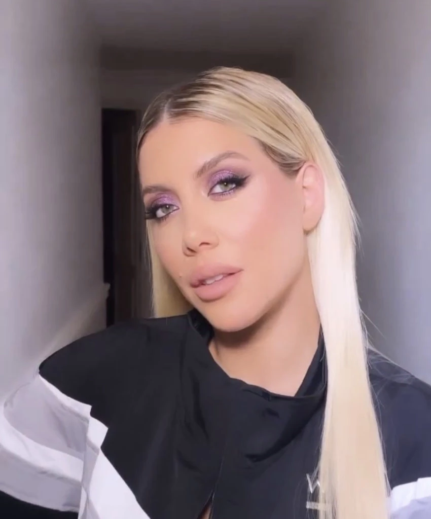 El maquillaje de Wanda Nara para el evento. Foto: Instagram.