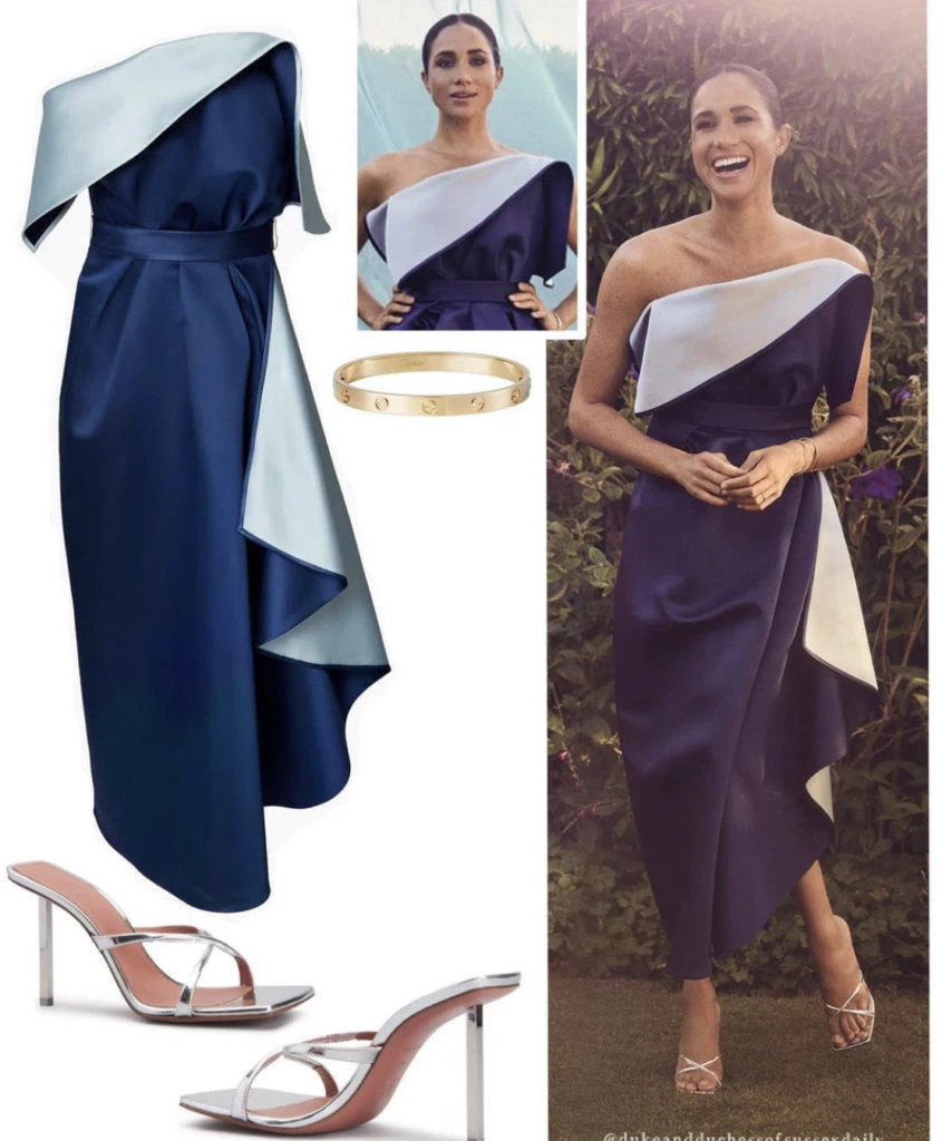 El look de Meghan Markle en detalle. Foto: @dukeandduchessofsussexdaily.