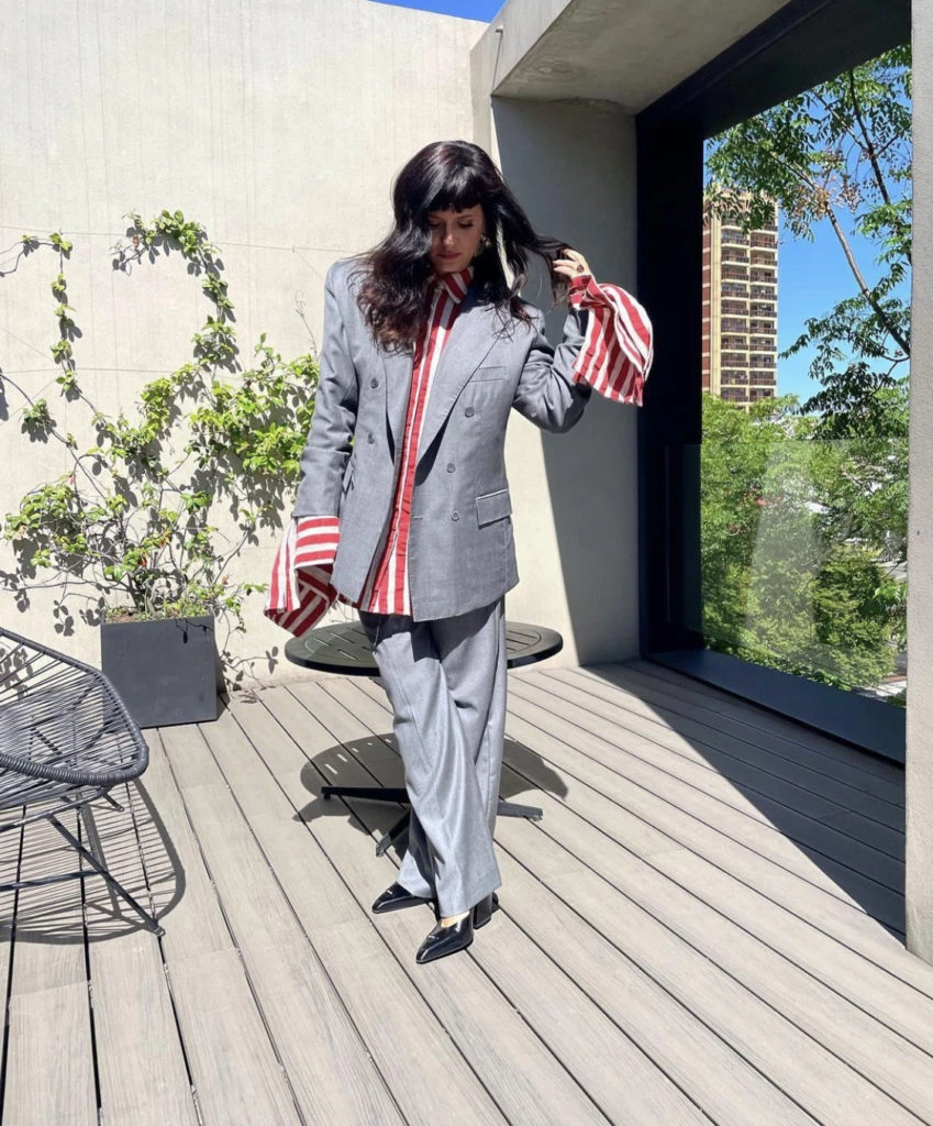 Griselda Siciliani y su look con impronta masculina. Foto: Instagram.