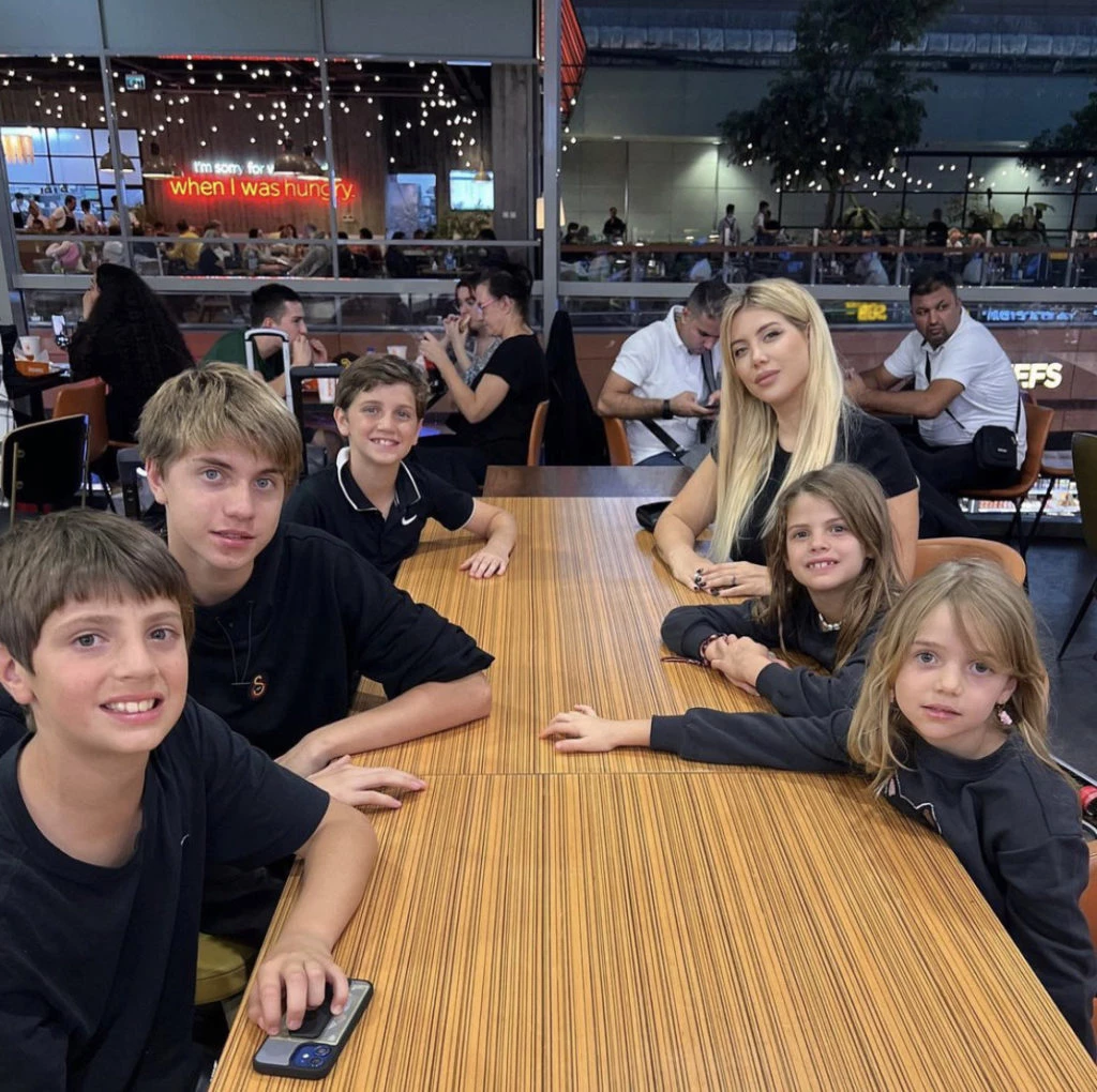 Wanda Nara y sus hijos. Foto: Instagram.