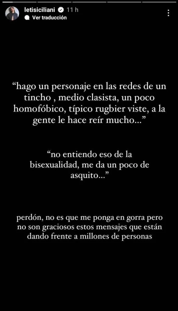 Leticia Siciliani cuestionó a los participantes de GH