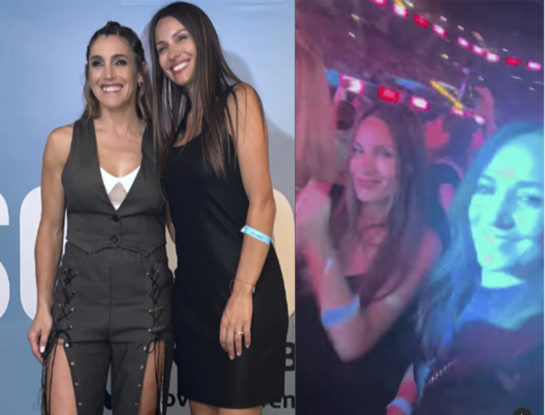 Pampita, fanática de La Sole: fue a verla al Movistar Arena con su amiga Luciana Pizzolorusso