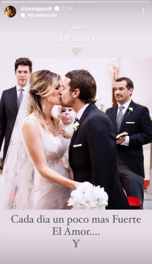 Paula Chaves celebró su aniversario de casada con Pedro Alfonso