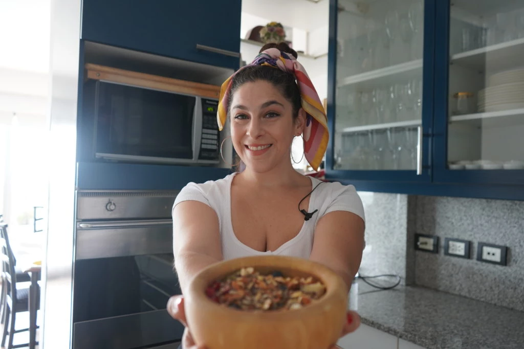 Vanesa Butera en la receta famosa