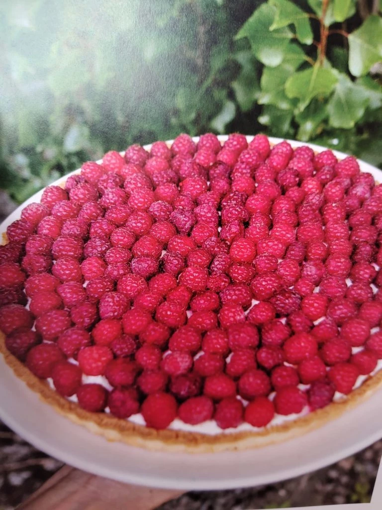 tarta de frambuesas