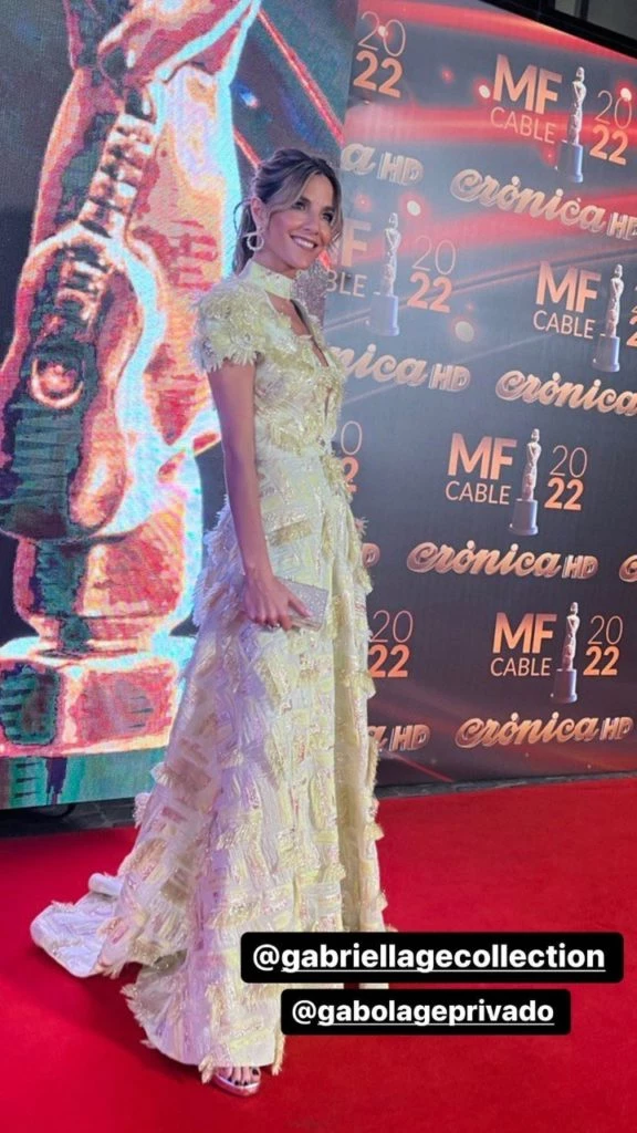 Belén Ludueña en los Martín fierro. foto: Instagram,