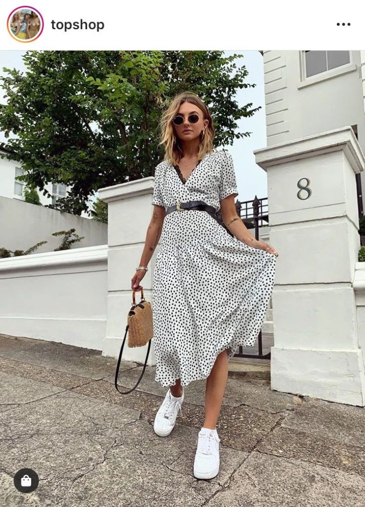 Armá el mejor look urbano con tu vestido a lunares