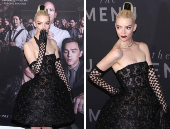 Anya Taylor-Joy y su look barroco de alto impacto para la presentación de su última película