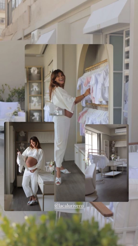 Calu Rivero comprando ropa para su bebé en camino
