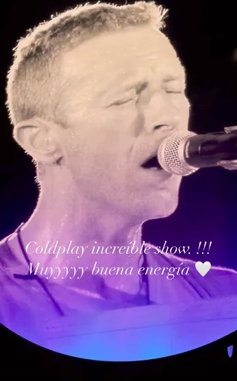 Juliana Awada en concierto Coldplay