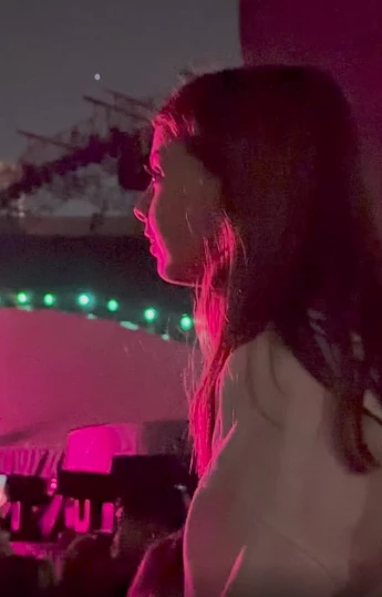 Juliana Awada en concierto Coldplay