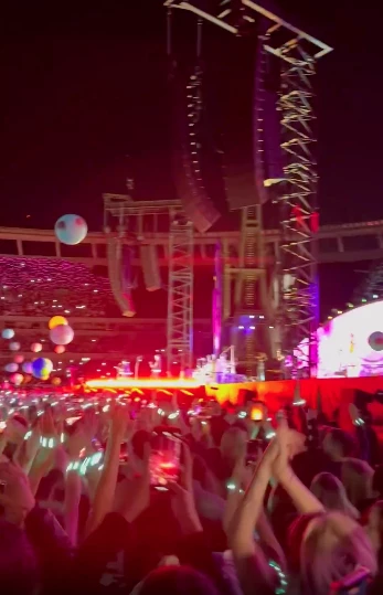 Juliana Awada en concierto Coldplay