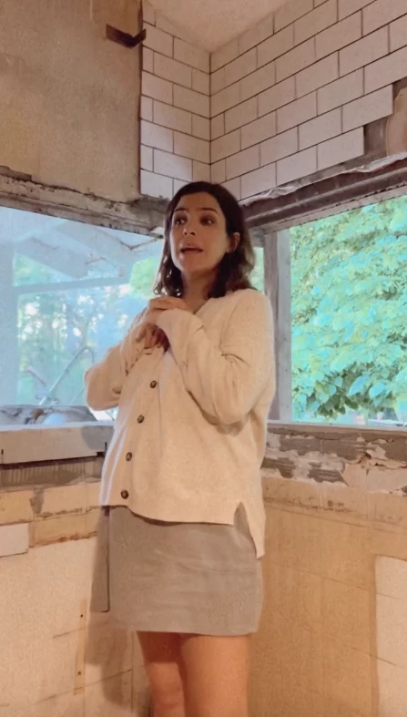 Así está quedando la nueva cocina de Agustina Cherri.