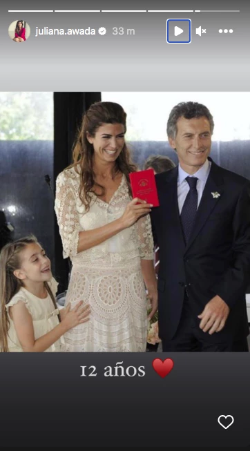 Juliana Awada recordó su aniversario en sus redes: cómo fue su boda con Mauricio Macri