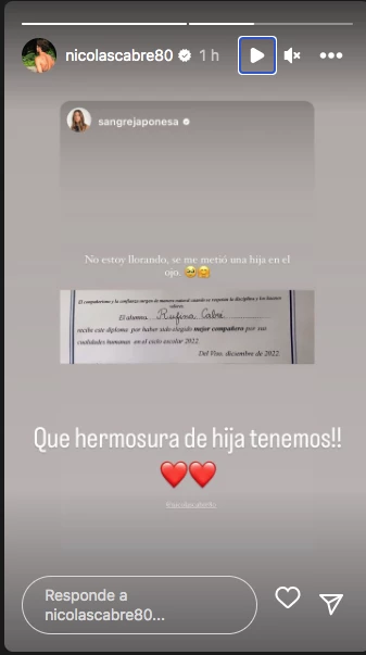 La China Suárez mostró su gran orgullo por el logro de Rufina