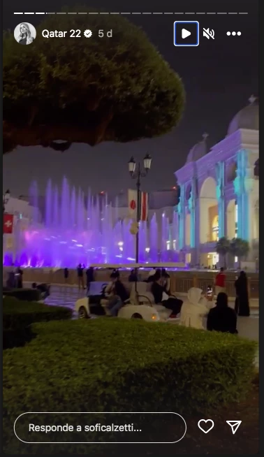 Las fotos soñadas de los días en Qatar de Sofía Calzetti, la novia del Kün Agüero