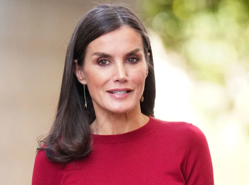 Letizia con pantalones de cuero