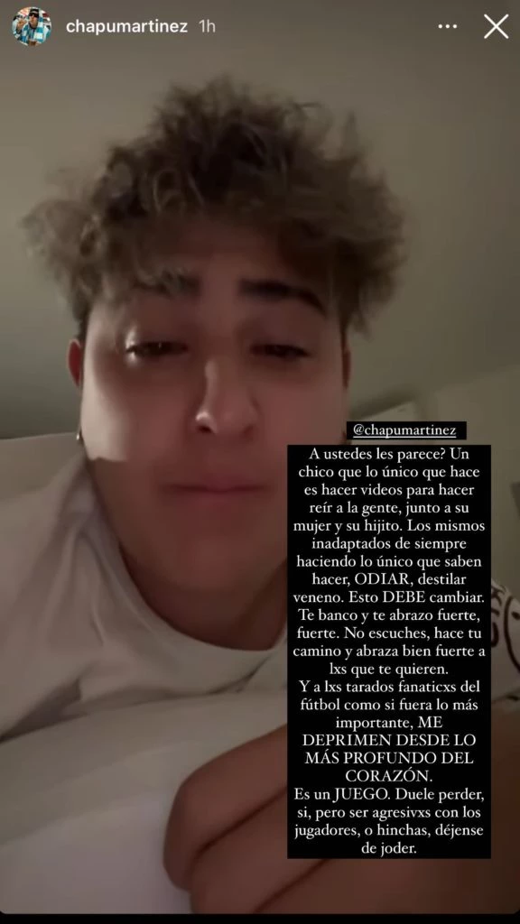 El apoyo de la China Suárez a Chapu Martínez