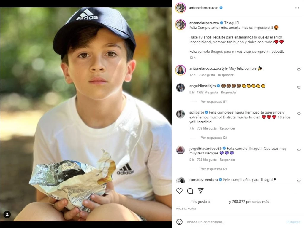El posteo de Antonela Roccuzzo por el cumple de Thiago