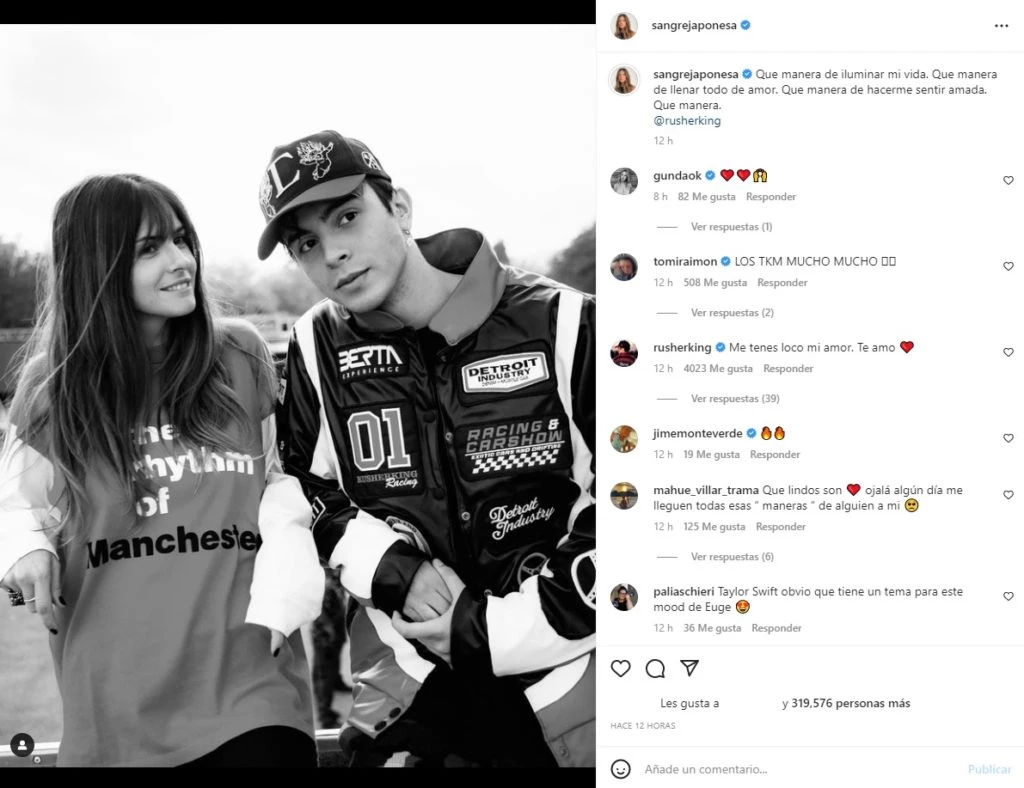 El romántico posteo de la China Suárez para Rusherking