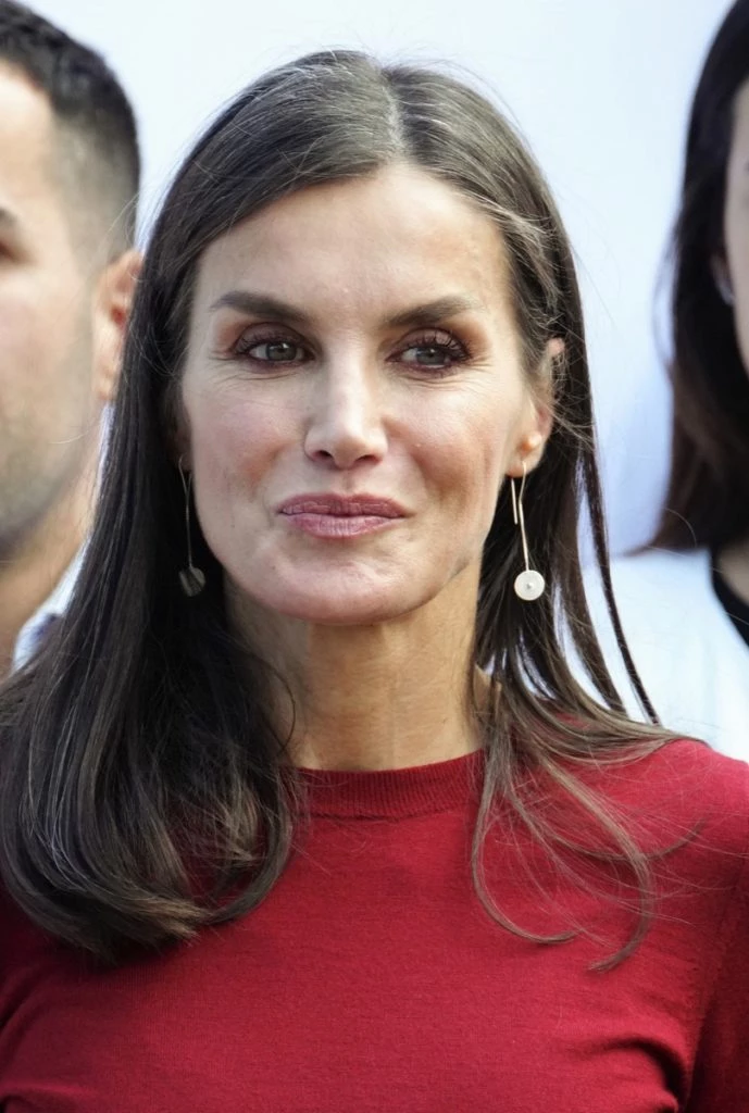 Letizia con pantalones de cuero