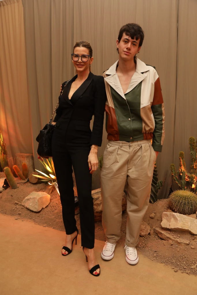 Guillermina Valdes junto a su hijo, Dante Ortega, en el lanzamiento de Andina NFT