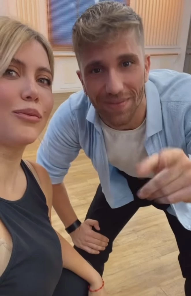 Wanda Nara junto a su bailarín en Roma. Foto: Instagram.