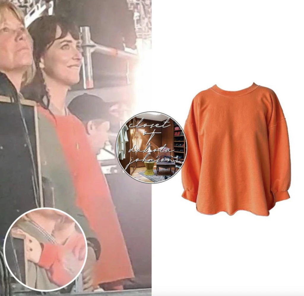 Dakota Johnson en el show de Coldplay. Foto: @closetofdakotajohnson.