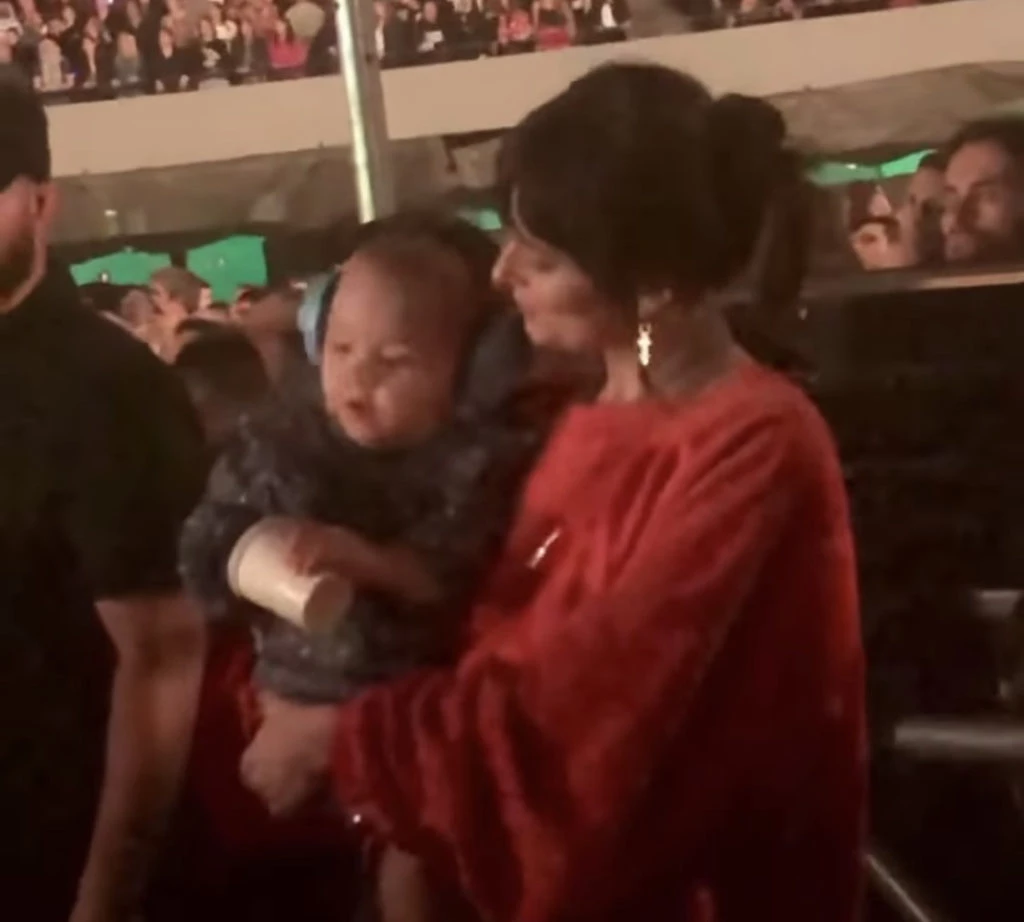 Dakota Johnson en el show de Coldplay. Foto: Instagram.