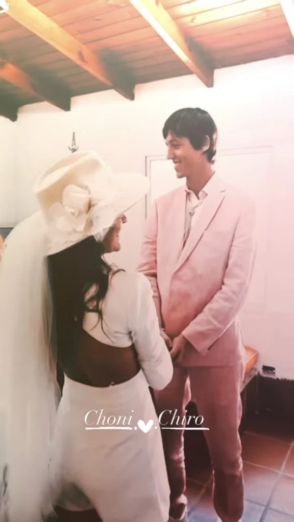 Sonia Zavaleta y Isidro Leiro en su casamiento. Foto: Instagram.