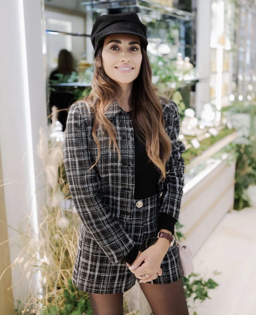 Antonela Roccuzzo en ele evento de Guerlain. Foto: Instagram.