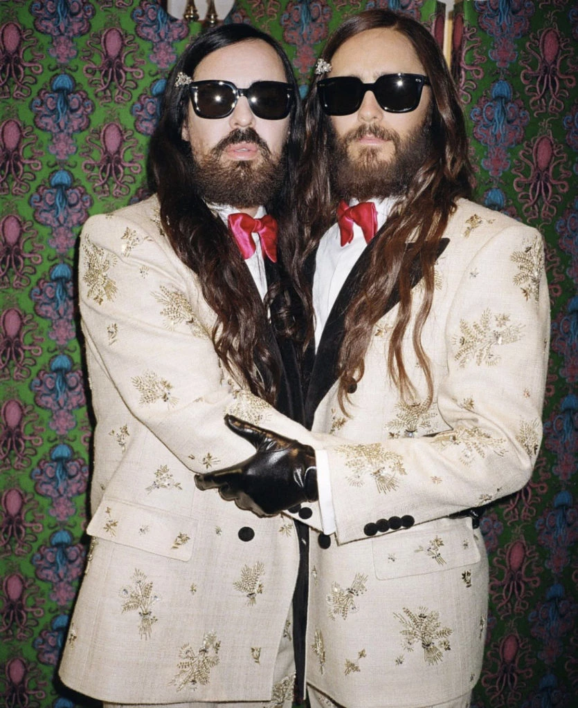 Alessandro Michele y Jared Leto, embajador de la firma italiana. Foto: Instagram.