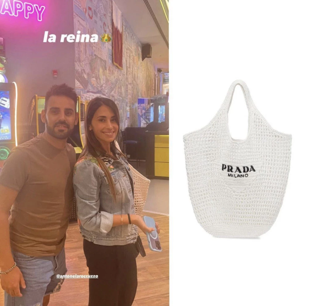 Antonela Roccuzzo y su look por las calles de Qatar. Foto: @antonelaroccuzzo.style.