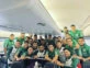 Rogelio Funes Mori junto al equipo de México recién llegados a Qatar. Foto: Instagram.