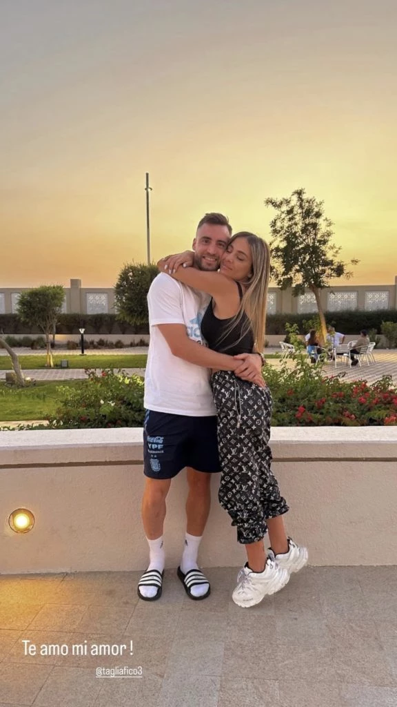 Tagliafico con su novia. Foto: Instagram.