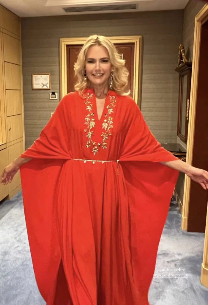 Valeria Mazza y su vestido inspirado en Arabia Saudita. Foto: Instagram.