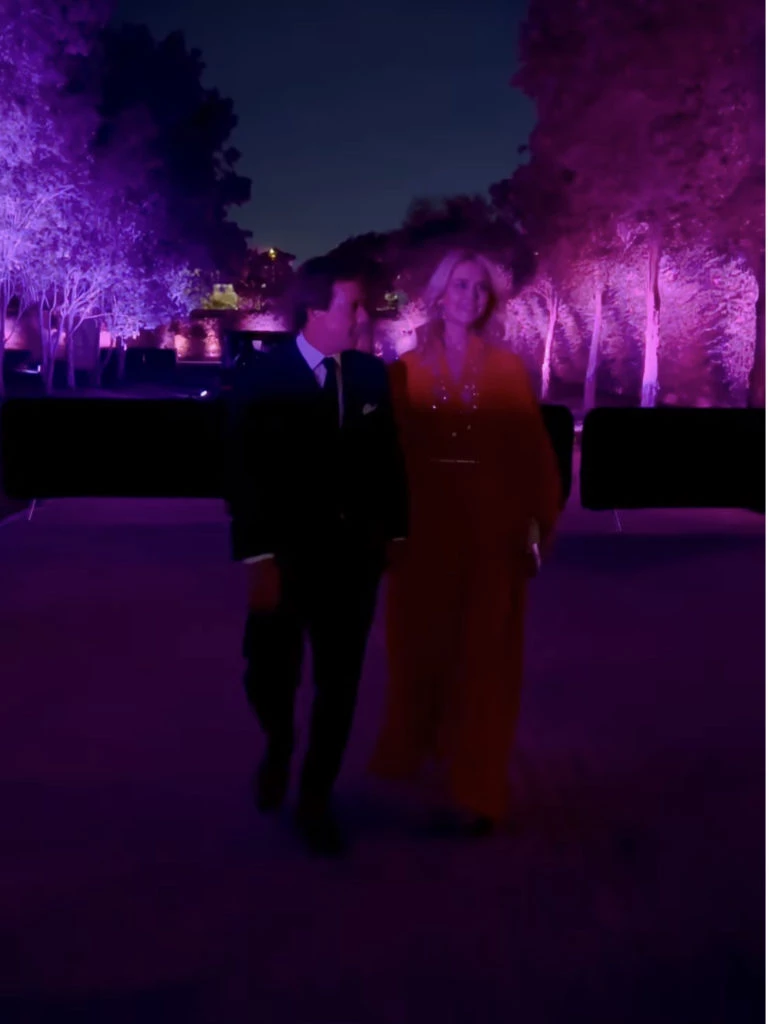 Valeria Mazza en Arabia Saudita junto a Alejandro Gravier. Foto: Instagram.