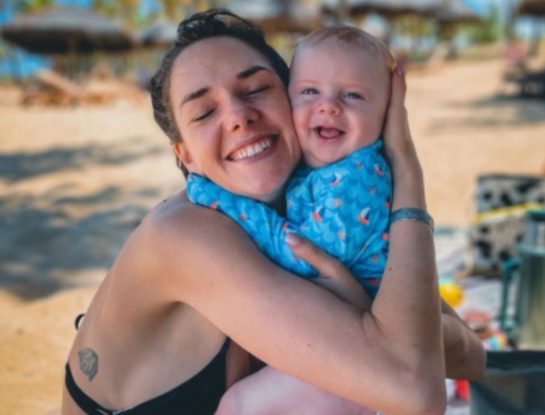 Julieta Nair Calvo y la "lucha" con su bebé, Valentino