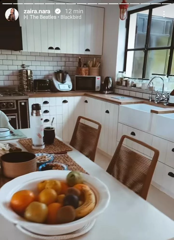 La moderna cocina de Zaira Nara