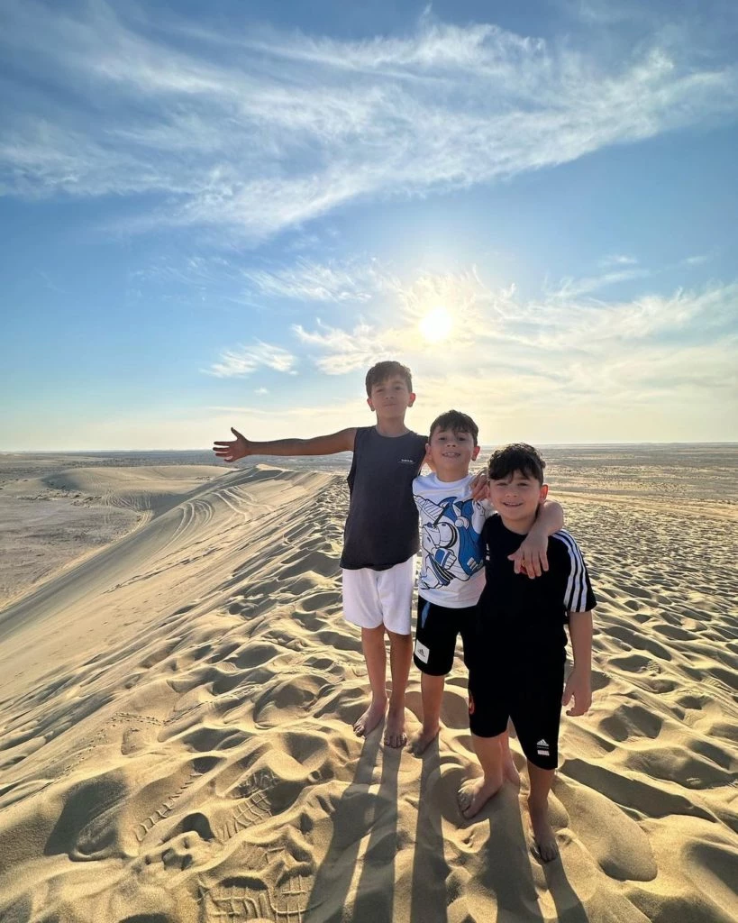 Los hijos de Lionel Messi en Qatar