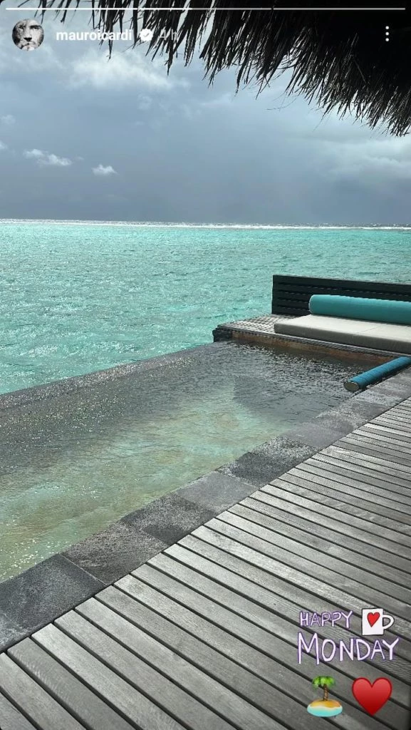 Mauro Icardi en Maldivas con Wanda Nara